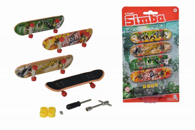 Prstový skateboard súprava 4 ks